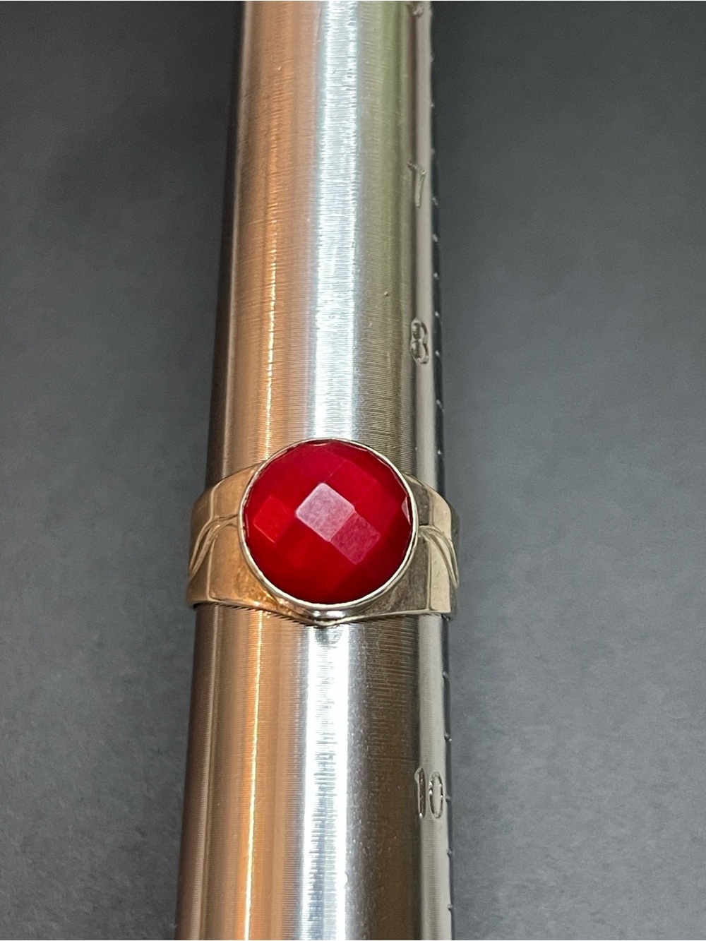 Jay King Red Stone and Sterling Silver Ring